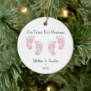Search for baby footprint ornaments Baby girl