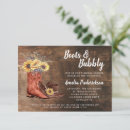 Search for western boots bridal shower invitations Barn wood