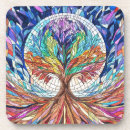 Search for tree of life coasters Stained glass