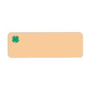 Search for four leaf clover return address labels Irish