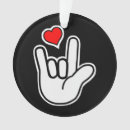 Search for sign language ornaments Hand