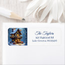 Search for fairy tale return address labels Enchanted forest