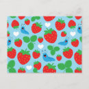 Recherche de motif fraise cartes postales Jardin
