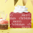 Search for merry christmas wrapping paper Red
