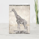 Recherche de illustration de girafe vœux cartes Faune