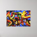Search for graffiti canvas prints Red