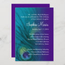 Search for peacock quinceanera invitations Teal