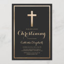 Search for gold cross christening invitations Simple