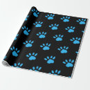 Search for paw prints wrapping paper Blue