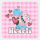 Search for dinosaur valentines stickers Hearts