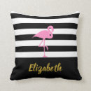 Search for black and white flamingo pillows Tropical