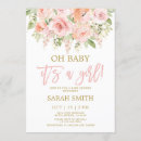 Search for peach baby shower invitations Floral