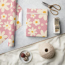 Search for pink daisy wrapping paper Boho