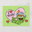 Recherche de trash cartes postales Oscar le grouch