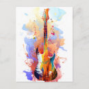 Search for colourful guitar postcards Music
