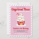 Search for candy cane birthday invitations Gingerbread house