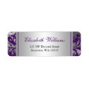 Search for silver damask wedding return address labels Formal