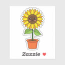 Search for happy face flowers stickers Sunflower