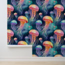 Search for watercolor jellyfish art Beach
