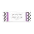 Search for purple and grey return address labels Pretty