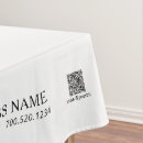 Search for black and white tablecloths Trade show