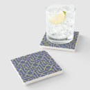Search for gold and navy blue coasters Vintage