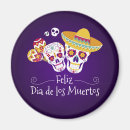 Recherche de crâne mexicain magnets Coloré