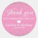 Search for silver pink wedding stickers Elegant