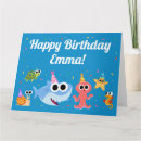 Search for shark birthday cards Finny the shark