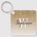 Search for faux glitter keychains Gold