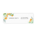 Search for orange fruit return address labels Watercolor