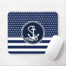 Recherche de bleu marine et blanc tapis souris Chic