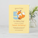 Search for fox birthday invitations Yellow