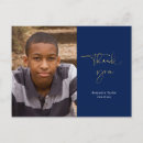 Search for navy blue gold postcards thank you cards Script