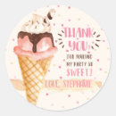 Search for ice cream thank you stickers Rainbow sprinkles