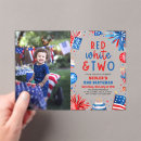 Search for red white and two birthday invitations Independence day birthday