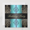 Search for blue swirl pattern invitations Black