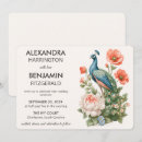 Recherche de paon mariage invitations Bride