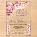 Search for nature square invitations Baby in bloom