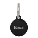 Search for monogrammed pet tags Black and white