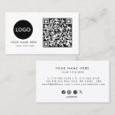 Recherche de codes barres cartes visite Noir et blanc