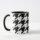 Search for black and white houndstooth mugs Trendy