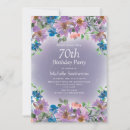 Search for purple 70th birthday invitations Summer