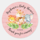 Search for pink elephant baby shower stickers Giraffe