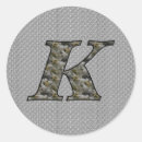 Search for k monogram stickers White