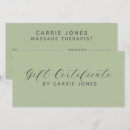 Search for massage business gift certificates Simple