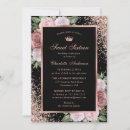 Recherche de floral 16ans anniversaire invitations Rose