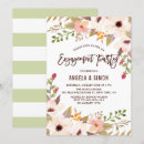 Search for watercolor flowers engagement party invitations Bohemian