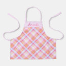 Search for pink plaid aprons Girl