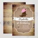 Search for barn 1st birthday invitations Cowboy